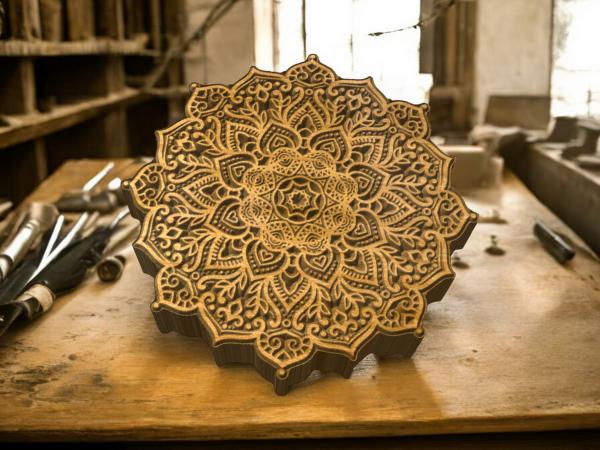 Mandalastempel aus Hartholz Mandalastempel aus Hartholz